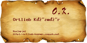 Ortlieb Kázmér névjegykártya